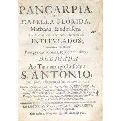 PANCARPIA, O CAPILLA FLORIDA, MATIZADA, Y ODORÍFERA,