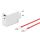 OnePlus 120W Adaptador SuperVooc de Puertos Duales y Cable (Type-C + Type-A) - Blanco OnePlus 120W Adaptador SuperVooc de Puertos Duales y Cable (Type-C + Type-A) - Blanco