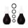 OUCH! Kit de Ventosas para Pezones — Negro