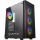 Caja de PC UNYKAch Gaming MIR 100 ATX Mid-Tower (Panel Lateral Transparente, Gestión de Cables Avanzada, Hub USB 3.0) — Negro