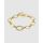 Pulsera Lotus Style Urban Woman LS2360-2/1 Dorada — Eslabones Ovalados Grandes en Acero con Círculo Central de Circonitas Blancas