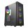 Caja de PC UNYKAch Gaming MIR 100 ATX Mid-Tower (Panel Lateral Transparente, Gestión de Cables Avanzada, Hub USB 3.0) — Negro