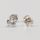 Pendientes de plata con piedra blanca S925 0.72g 6mm