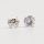 Aretes de plata con piedra blanca S925 0.52g 4mm