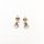 Aretes de plata con piedras rosas S925 1.15g 13mm