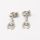 Aretes en Plata Herradura con Piedras Blancas S830 0.9g 11mm