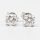 Pendientes Solitario en Oro Blanco con Diamantes 18K 2.13g 5mm