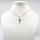43.5cm Collar de plata con cruz S925 4.83g