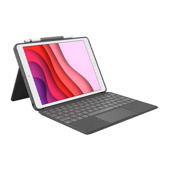 Logitech Combo Touch iPad 10,2 7/8/9.Gen QWERTY (IT) - Gris