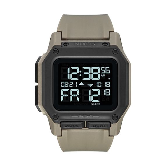 Relógio digital tático Nixon Regulus A1180-2711, cor areia, 46 mm, resistente à água até 100 m.