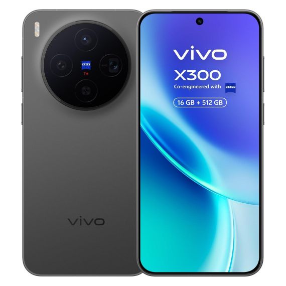 Smartphone Vivo X300 5G (512 GB, 16 GB RAM, Pantalla LTPO AMOLED 6.31" 120Hz, Cámara ZEISS de 200 MP, Dual SIM) — Negro Fantasma (Phantom Black)