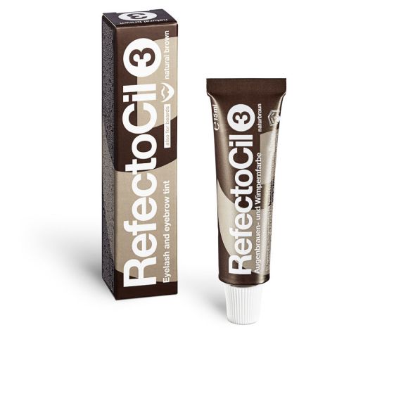 RefectoCil Eyelash and Eyebrow Tint #3 Natural Brown 15ml (Professional High-Definition Color, Long-Lasting)