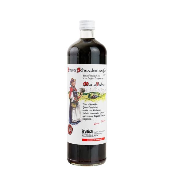 Tónico Herbal Maria Treben Swedish Bitters (Hierbas Suecas Tradicionales, Elixir de Bienestar y Digestión) — 700ml