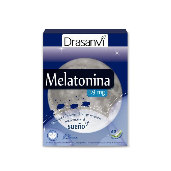 Melatonina 1,9mg Drasanvi 60 Cápsulas (Soporte para el Sueño y Regulación del Ritmo Circadiano)