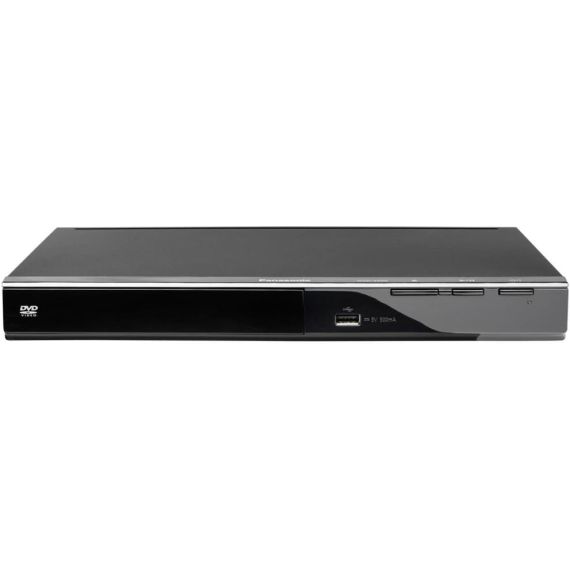 Reproductor de DVD Panasonic (USB, Xvid, DivX, Reanudación Automática, Escaneo Progresivo) — Negro
