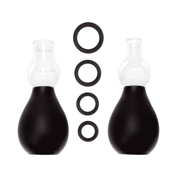 OUCH! Kit de Ventosas para Pezones — Negro