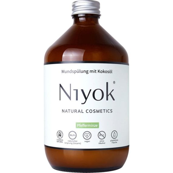 Enjuague Bucal con Aceite de Coco Natural Niyok 500ml (Protección Integral, Acción Antibacteriana y Aliento Fresco)