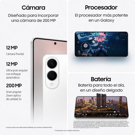 Smartphone Samsung Galaxy S25 Edge 5G (256 GB, 12 GB RAM, Pantalla Curva Dynamic AMOLED 2X de 6.7", Libre de Fábrica) (Titanium Jetblack) — Negro Titanio, 2 image