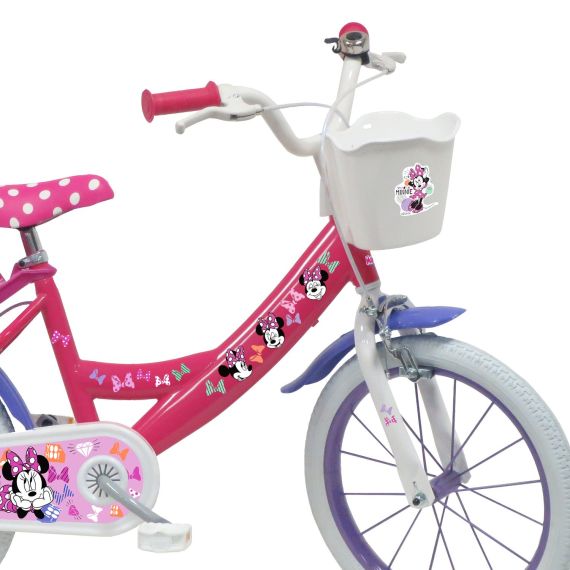 Bicicleta Infantil Minnie Mouse 16" (5–7 Años, Ruedines de Apoyo, Sillín Ajustable), 2 image