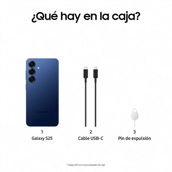Smartphone Samsung Galaxy S25 5G (256 GB, 12 GB RAM, Pantalla Dynamic AMOLED 2X de 6.2", Procesador Snapdragon 8 Elite, Libre) (Navy Blue) — Azul Marino, 4 image