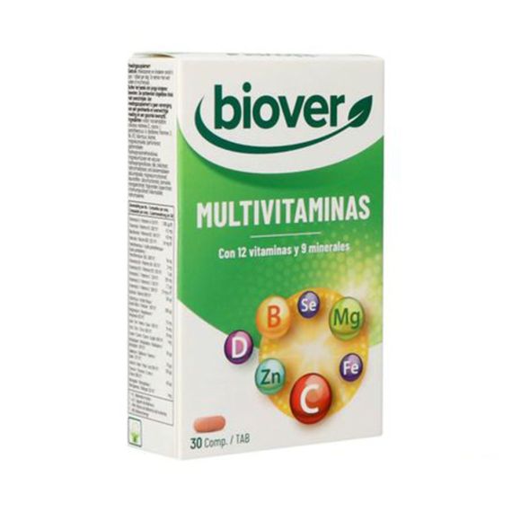 Suplemento Multivitamínico Biover (30 Comprimidos, Vitalidad, Energía y Refuerzo del Sistema Inmunitario)