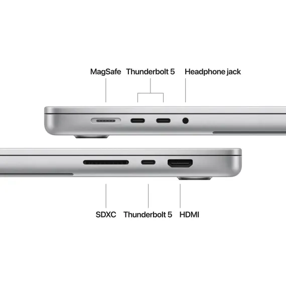 Ordenador Portátil Apple MacBook Pro 16" (Chip M4 Max, 48 GB RAM, 1 TB SSD, CPU 16 núcleos, GPU 40 núcleos) — Plateado, 3 image