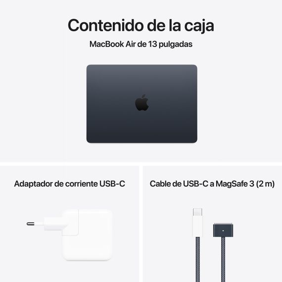 Ordenador Portátil Apple MacBook Air 13.6" (Chip M5, 16 GB RAM Unificada, 512 GB SSD, Teclado Retroiluminado) — Medianoche / Diseño Silencioso Sin Ventilador, 4 image