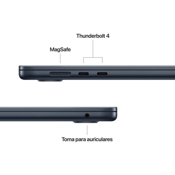 Ordenador Portátil Apple MacBook Air 15.3" (2025) (Apple M4, 16 GB RAM, 512 GB SSD, Liquid Retina) — Midnight, 3 image