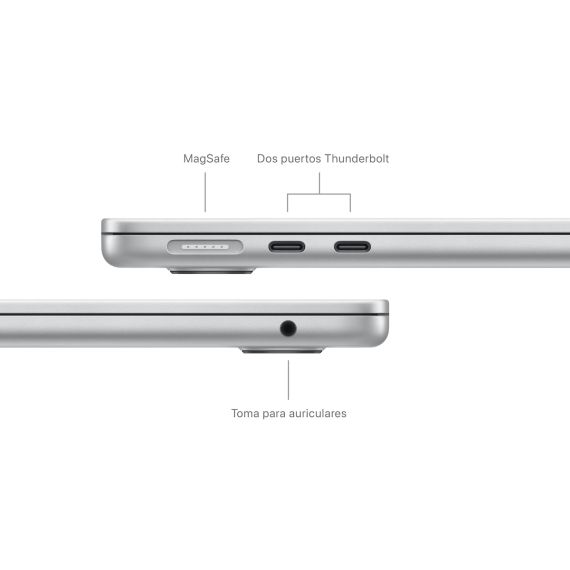 Ordenador Portátil Apple MacBook Air 13.6" (2025) (Apple M4, 16 GB RAM, 512 GB SSD, Liquid Retina) — Silver, 3 image