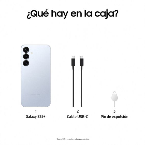 Smartphone Samsung Galaxy S25+ 5G (256 GB, 12 GB RAM, Pantalla Dynamic AMOLED 2X 6.7" QHD+, Dual SIM, Libre) — Azul (Sparkling Blue) con Galaxy AI, 4 image