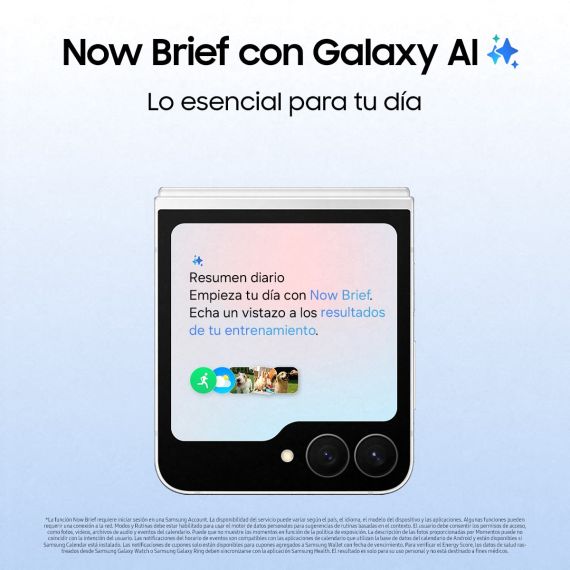 Smartphone Plegable Samsung Galaxy Flip7 FE 5G (256 GB, 8 GB RAM, Pantalla Dinámica de 6.7", FlexWindow, Libre) — White, 4 image