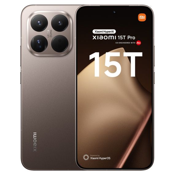 Smartphone Xiaomi 15T Pro 5G (512 GB, 12 GB RAM, Pantalla AMOLED 6.83" 144Hz, Cámaras Leica de 50 MP, Dual SIM) — Dorado Mocha
