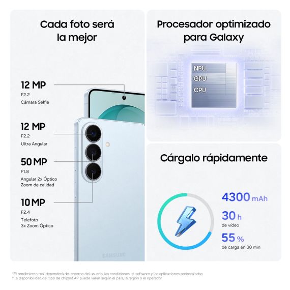 Smartphone Samsung Galaxy S26 5G (6.2" Dynamic AMOLED 2X, 256GB, 12GB RAM, Cámara 200MP, Galaxy AI) — Negro, 3 image