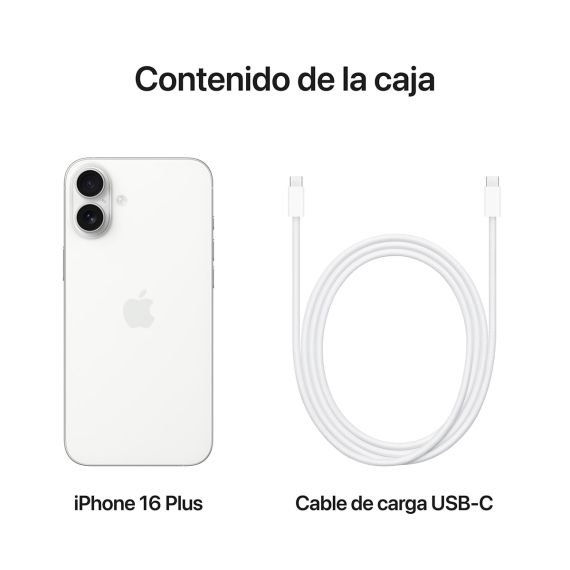Smartphone Apple iPhone 16 Plus (256 GB, Blanco, Pantalla Super Retina XDR 6.7", Libre) — Sistema Controles de Cámara y Apple Intelligence, 3 image