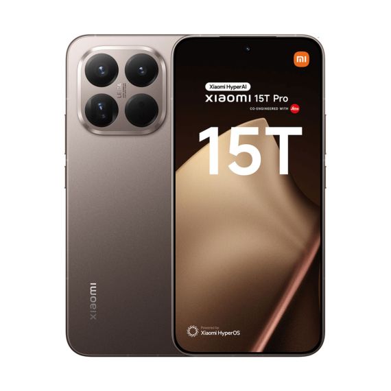 Smartphone Xiaomi 15T Pro 5G (512 GB, 12 GB RAM, Ecrã AMOLED 6.83" 144Hz, Câmaras Leica de 50 MP, Dual SIM) — Dourado Mocha