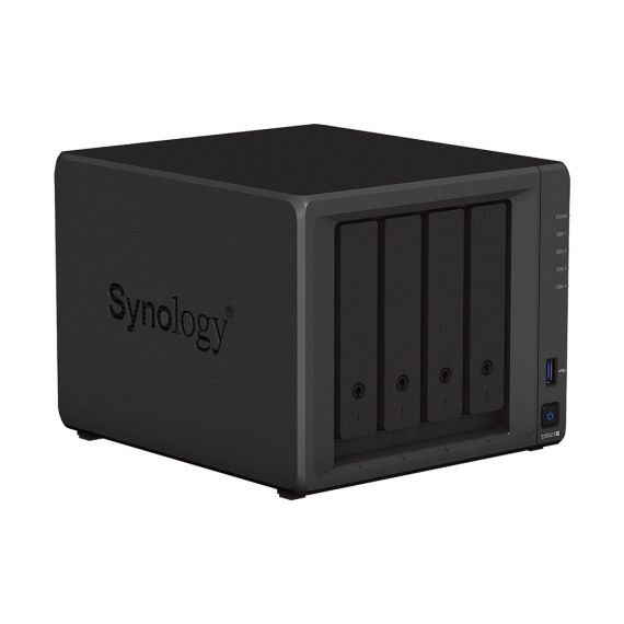 Servidor NAS Storage Synology DiskStation DS923+ 4-Bay (AMD Ryzen R1600, 4 GB RAM DDR4 ECC, 2x M.2 NVMe Slots) — Sistema de Almacenamiento en Red