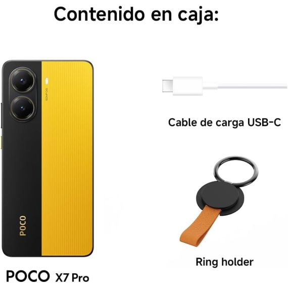 Smartphone POCO X7 Pro 5G Versión Global (256GB, 8GB/12GB RAM, Pantalla AMOLED 1.5K, Dimensity 8400-Ultra, Dual SIM) — Negro/Gris, 3 image