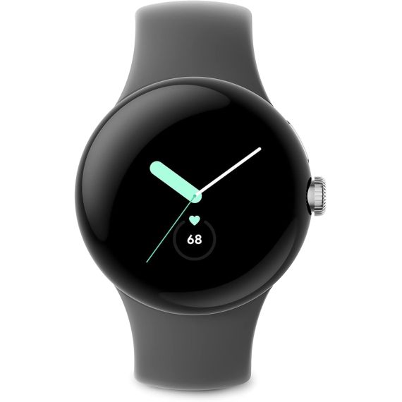 Smartwatch Google Pixel Watch 1 LTE (41mm, eSIM, GPS, Android) — Aluminio Pulido con Correa Charcoal
