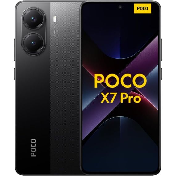 Smartphone POCO X7 Pro 5G Versión Global (256GB, 8GB/12GB RAM, Pantalla AMOLED 1.5K, Dimensity 8400-Ultra, Dual SIM) — Negro/Gris