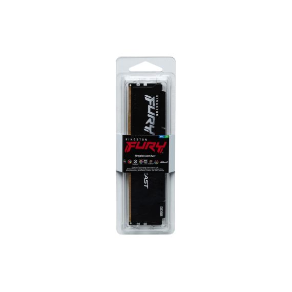 Memoria RAM Kingston FURY Beast DDR5 16GB (1x16GB) 5200 MHz CL40 DIMM (Intel XMP 3.0, Plug N Play) — Negro (KF552C40BB-16), 5 image