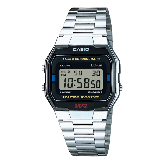 CASIO Vintage Iconic Reloj Digital / Vintage A163WA-1QES (Digital / Vintage, Caja Cromada Plateada)