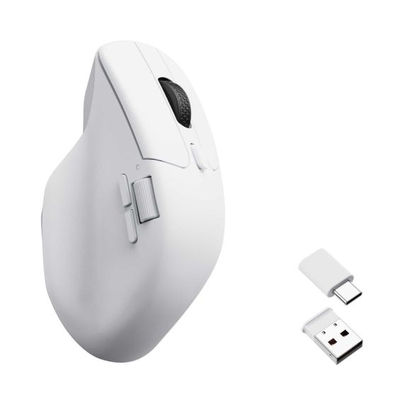 Ratón Inalámbrico Keychron M6 Dual-Mode (Bluetooth 5.1 / 2.4GHz / USB-C), Sensor PixArt 3395, 26000 DPI, 1000Hz — Blanco, 2 image