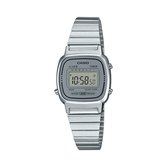 CASIO Vintage Iconic Reloj Digital / Vintage LA670WEA-7EF (Digital / Vintage, Caja Cromada Plateada)
