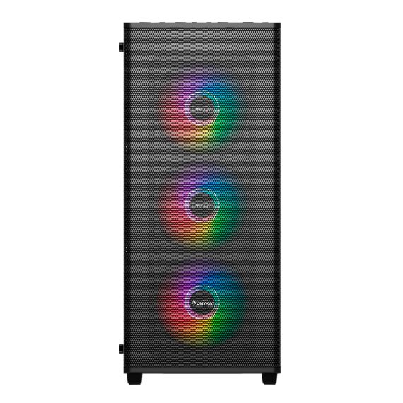 Caja de PC UNYKAch Gaming MIR 100 ATX Mid-Tower (Panel Lateral Transparente, Gestión de Cables Avanzada, Hub USB 3.0) — Negro, 4 image