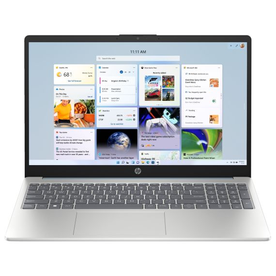 Ordenador Portátil HP 15-fd0058ns (Procesador Intel Core i5, 8GB RAM, 512GB SSD, 15.6" Full HD, QWERTY Español) — Natural Silver / Plata Natural / Acero