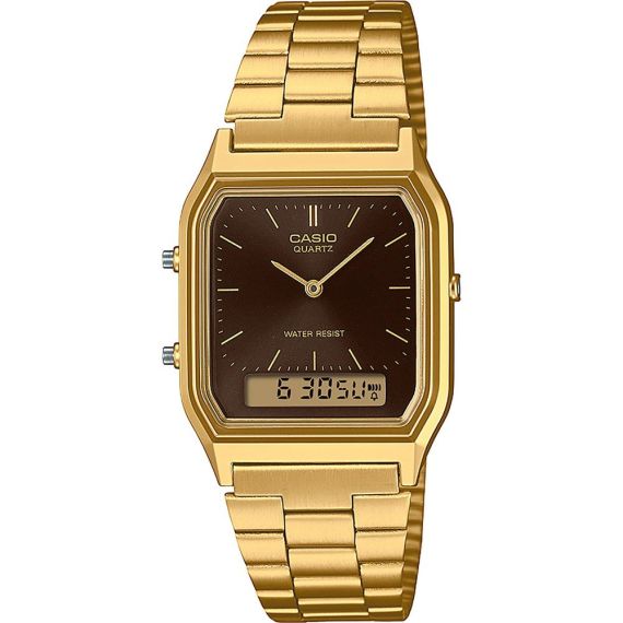 CASIO AQ-230 Ana-Digi Reloj Ana-Digi AQ-230GA-5AMQYES (Ana-Digi, Dorado Cromado)