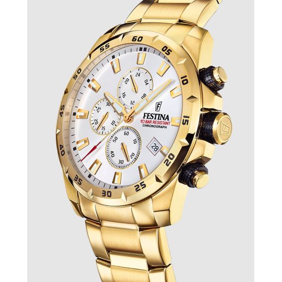Reloj Festina Chrono Sport F20541/1 para Hombre — Esfera Plateada y Blanca con Brazalete de Acero Inoxidable, 2 image