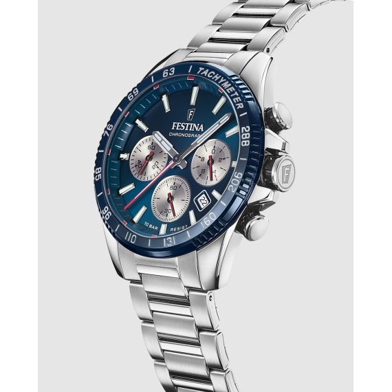 Reloj Festina Timeless Chronograph F20560/2 para Hombre — Esfera Azul Oscuro con Brazalete de Acero Inoxidable, 2 image