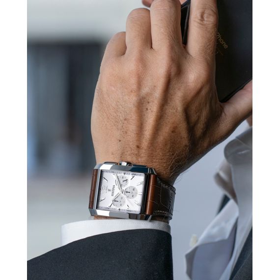 Reloj Festina Boyfriend / Rectangular Chrono F20636/1 para Mujer — Esfera de Nácar Blanco y Caja Rectangular de Acero Inoxidable, 2 image
