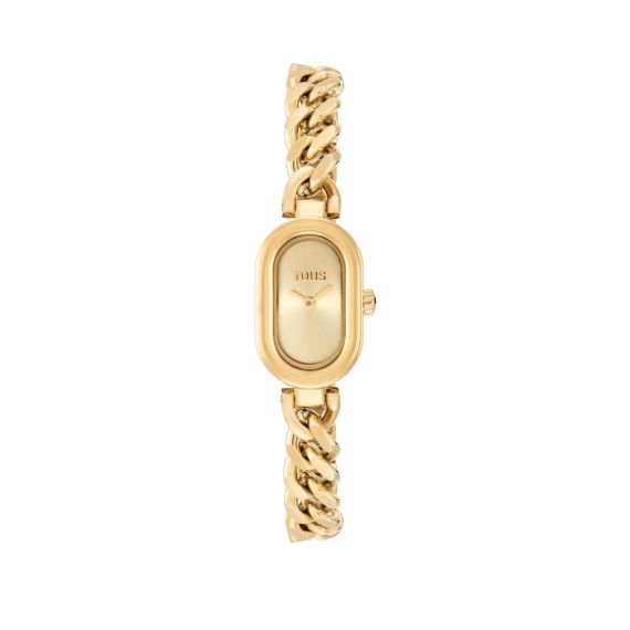 Reloj Analógico Tous Oval Time 3000140200 (Analógico, Mujer, Bicolor Plateado y Dorado, 30 m)